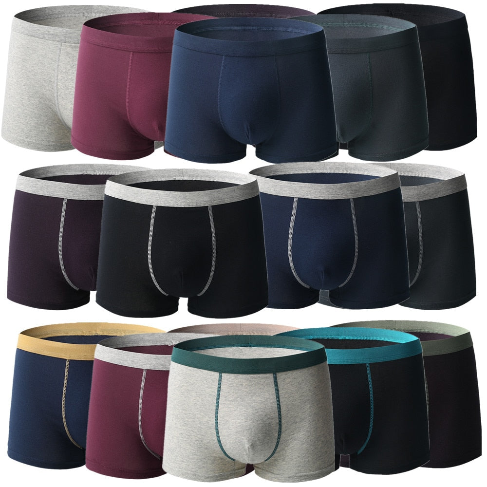 Large Size Men's Underwear Plus Fat Male Bigger Cotton Boxer Shorts Antibacterial Fabric Soft Comfortable Breathable L-6XL | TageUnlimited
