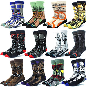 Star Wars Movie Stockings Master Yoda R2-D2 Cosplay Socks Wookiee Jedi Knight Novelty Men&#39;s Women&#39;s Socks Spring Autumn Winter | TageUnlimited