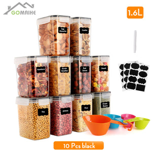GoMaihe Food containers  Kitchen jars  storage Organization Cereal Dispenser for Storing Pasta kitchen Storage Organizer boxes | TageUnlimited