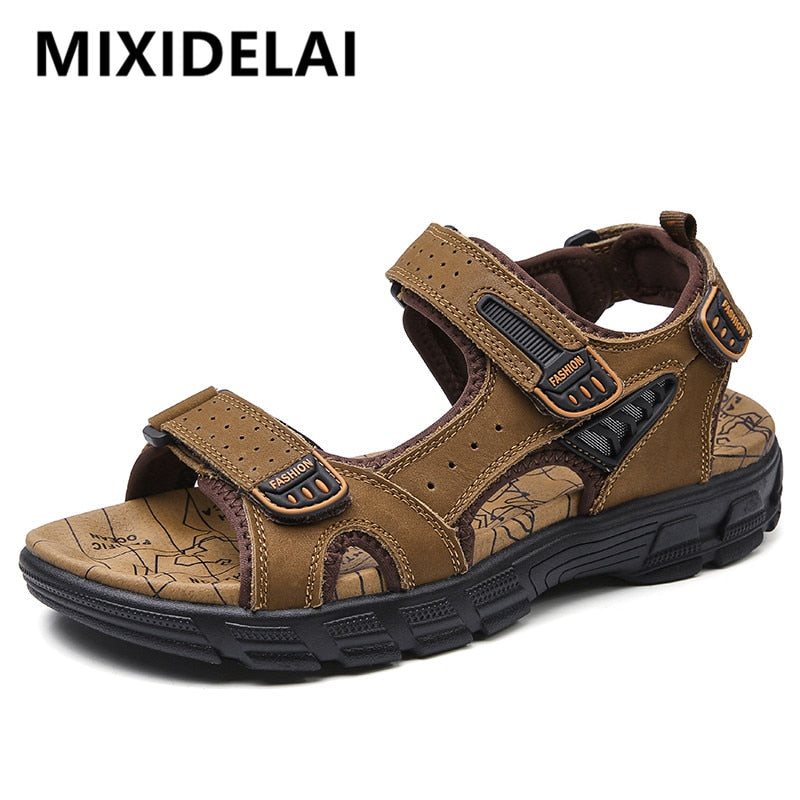 Brand Classic Mens Sandals Summer Genuine Leather Sandals Men Outdoor Casual Lightweight Sandal Fashion Men Sneakers | TageUnlimited