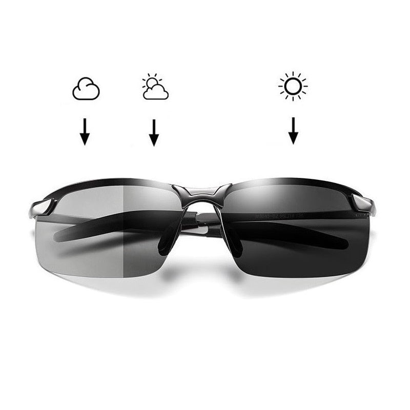 Photochromic Sunglasses Men Polarized Driving Chameleon Glasses Male Change Color Sun Glasses Day Night Vision Driver&#39;s Eyewear | TageUnlimited