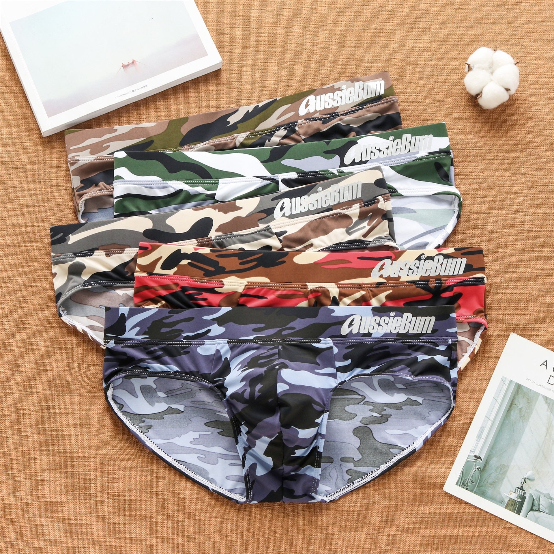 Brand Men's Underwear Cool Summer Camouflage Personality Low Waist Sexy Close-Fitting Comfortable Briefs Underpants For Men's | TageUnlimited