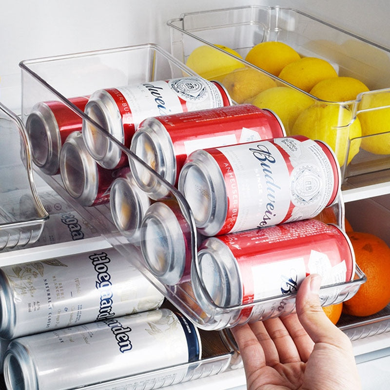 Kitchen Beer Storage Box Beverage Bottle Transparent Finishing Box Kitchen Drawer Refrigerator Storage Box Organization | TageUnlimited