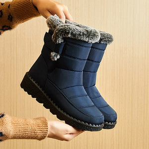 Waterproof Winter Boots for Women  New Faux Fur Long Plush Snow Boots Woman Platform Ankle Boots Warm Cotton Couples Shoes | TageUnlimited
