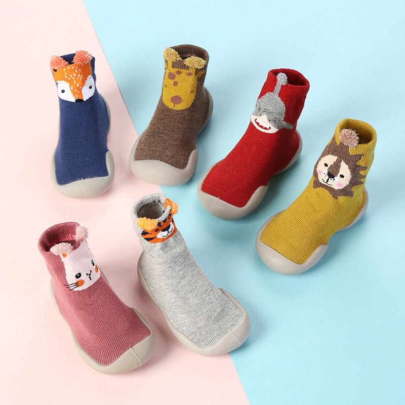 Baby Shoes Cotton First Shoes Cartoon Toddler Shoes Cute Animal First Walker Kids Soft Rubber Sole Baby Shoe Booties Anti-slip | TageUnlimited