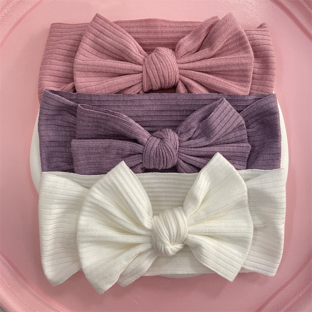 New Colors Knit Baby Headbands Rib Bow Elastic Soft Newborn Headbands for Baby Girl Children Turban Infant Kids Hair Accessories | TageUnlimited