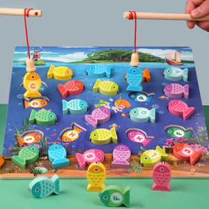 Montessori Educational Wooden Toys for Kids Montessori Toys Board Math Fishing Game Montessori Toys Educational for 1 2 3 Years | TageUnlimited