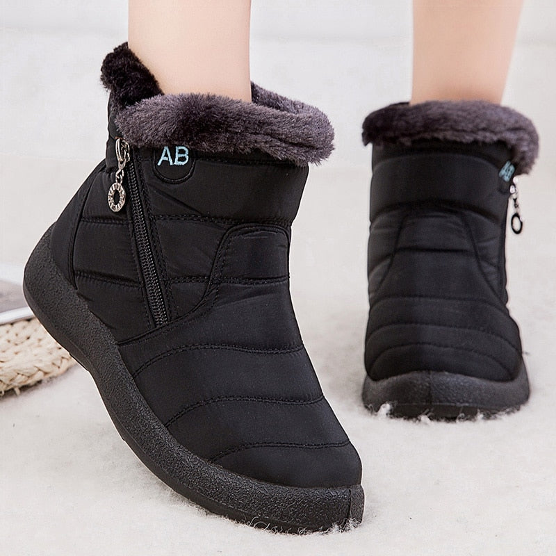 Women Boots Watarproof Ankle Boots For Winter Shoes Women Keep Warm Snow Botines Female  Luxury Zipper Winter Botas Mujer | TageUnlimited