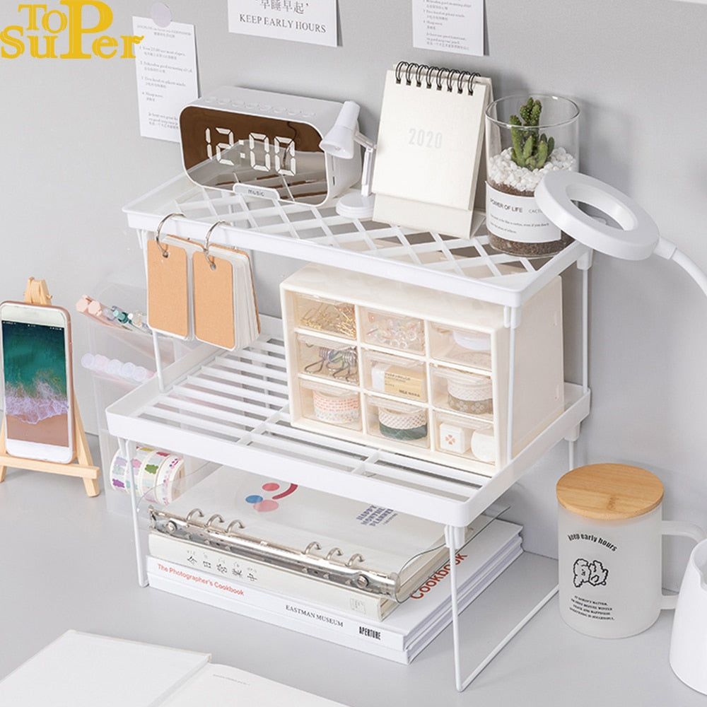 Home Organizer Storage Shelf Space Saving Decoration Foldable For Kitchen Convenience Desk Organization Kitchen Accessories | TageUnlimited