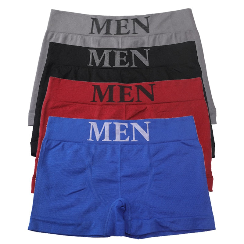3Pcs/Lot Men Panties Underwear Boxers Breathable Man Boxer Solid Underpants Comfortable Male Brand Shorts Black Blue Underwear | TageUnlimited