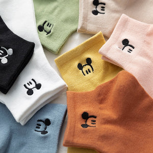 Disney Embroidered women socks shallow mouth Korean cute Japanese tide summer thin Cotton Funny street adult short boat sock | TageUnlimited