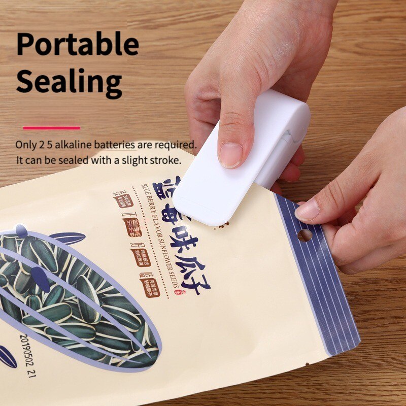 Handy Kitchen Storage Food Sealer Tool Bag Sealing Machine For Plastic Bags Home Items Packing Portable Packaging Package Mini | TageUnlimited