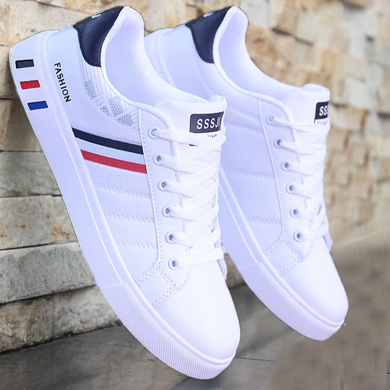 Men Casual Shoes Lightweight Breathable Men Shoes Flat Lace-Up Men Sneakers White Business Travel Unisex Tenis Masculino | TageUnlimited