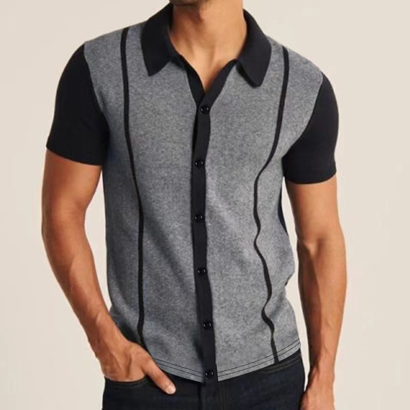 Summer Short Sleeve Mens Polo Shirts Luxury Loose Wide Striped Business Casual Thin Male Tops Fashion Man Tees Oversize S-3 | TageUnlimited