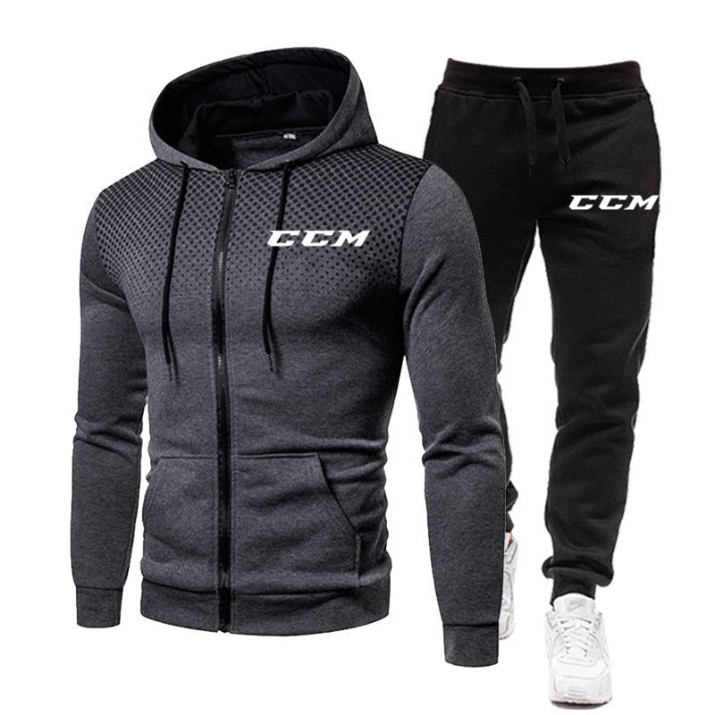 Brand New Fall Men CCM Sets Pants Clothing Sweatsuit Cardigan Fashion Hoodies Clothes Trousers Sportswear Sweatpants Tracksuits | TageUnlimited