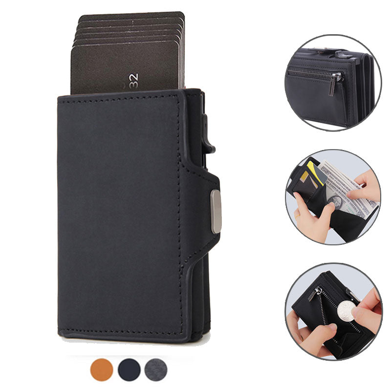 Rfid Carbon Fiber Card Holder Men Wallets Slim Thin Coin Pocket id Bank Credit Cardholder Case Aluminum Minimalist Smart Wallet | 0 | TageUnlimited
