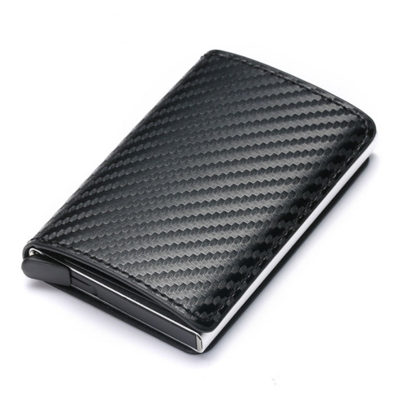 Credit Card Holder Wallet Men Women RFID Aluminium Bank Cardholder Case Vintage Leather Wallet with Money Clips | TageUnlimited