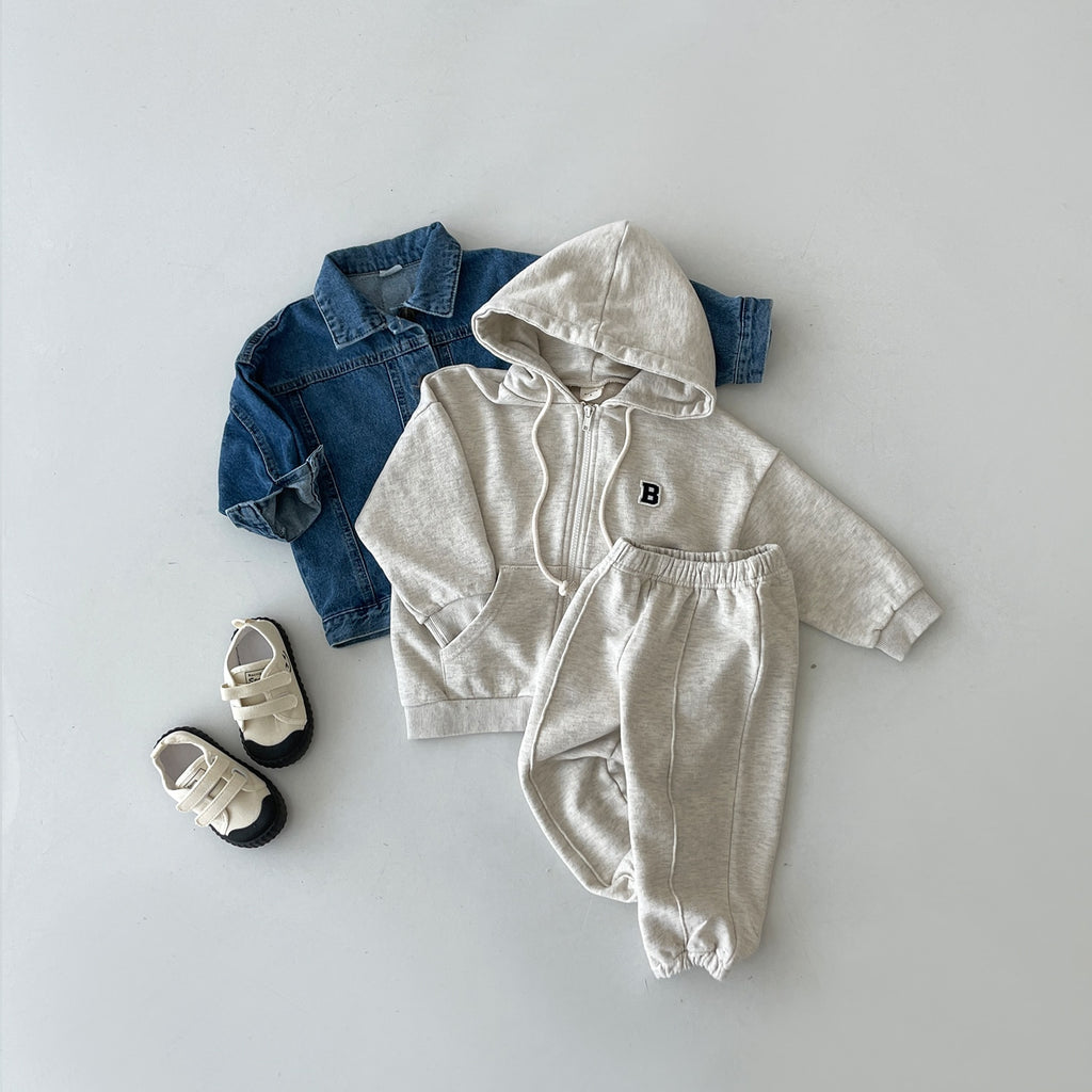 Baby Casual Tracksuit Children Boys Cotton Zipper Hooded Jacket+Jogger Pants Set 2Pcs/Sets Kids Girls Leisure Sport Suit | TageUnlimited