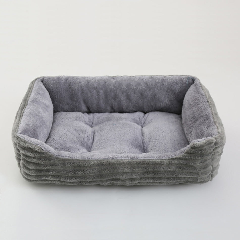 Bed for Dog Cat Pet Square Plush Kennel Medium Small Dog Sofa Bed Cushion Pet Calming Dog Bed House Pet Supplies Accessories | TageUnlimited