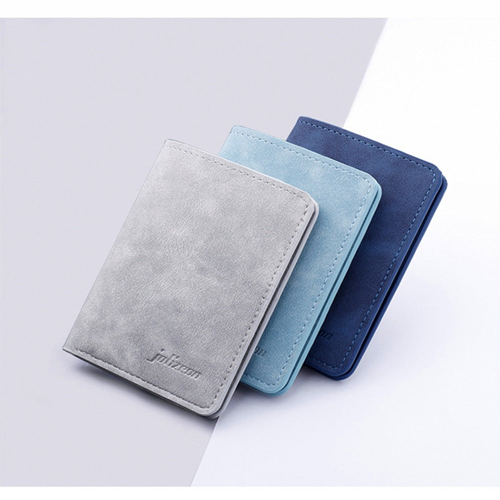 Mini Thin Men Wallet Card Holder Purse Coin Pouch Card Holder Short Vertical PU Leather Wallet Change Money Pouch | TageUnlimited