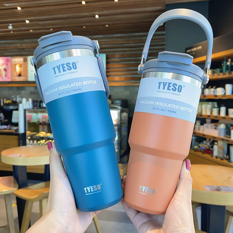 Tyeso Coffee Cup Thermos Bottle Stainless Steel Double-layer Insulation Cold And Hot Travel Mug Vacuum Flask Car Water Bottle | 0 | TageUnlimited
