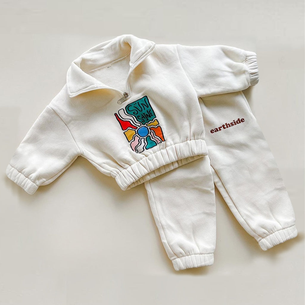 Winter Warm Boys Clothing Sets Thicken Half-Zip Fleece Jacket + Pant Baby Boy Tracksuit Kids Clothes Toddler Girl Clothes Outfit | TageUnlimited