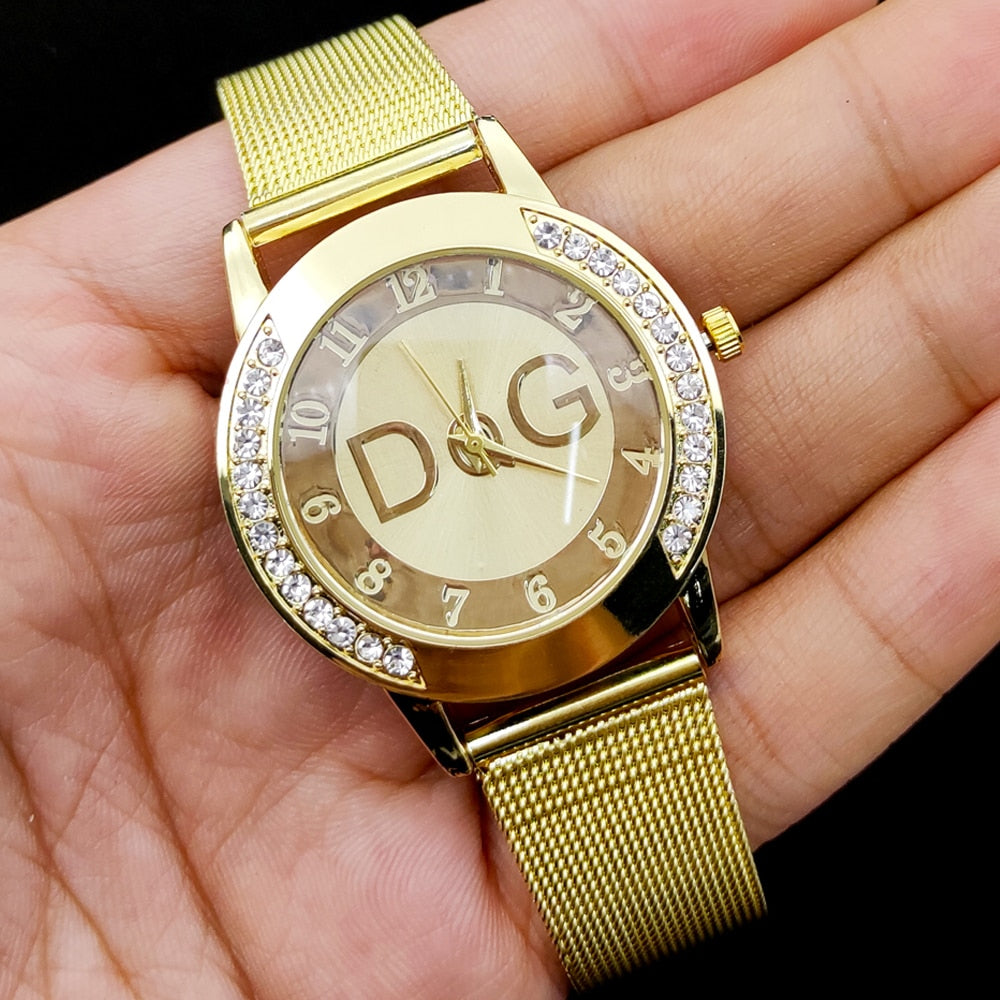 Fashion Watch Women Luxury Brand DQG Quartz Watch Reloj Mujer Casual Stainless Steel Ladies Clock | TageUnlimited