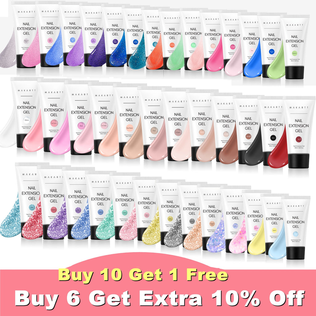 Makartt Poly Extension Nail Gel 30ml/50ml Acrylic Nail Enhancement Nail Glitter Crystal Jelly Lacquer Gel Trendy Nail Art Design | TageUnlimited