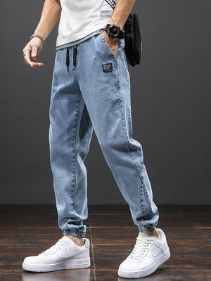 Spring Summer Black Blue Cargo Jeans Men Streetwear Denim Jogger Pants Men Baggy Harem Jean Trousers Plus Size 6XL 7XL 8XL | TageUnlimited