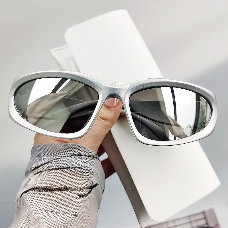 Popular Women Sunglasses  Punk Sunglasses Unique Sports Sun Glasses Men UV400 Goggle Shades Mirror Colorful Y2k Eyewear | TageUnlimited