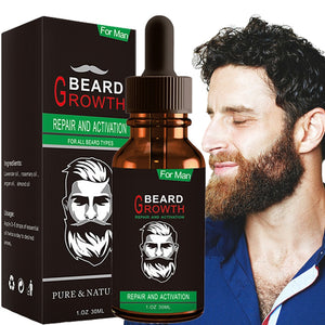 Men Beard Growth Essential Oil Organic Plant Lavender Rosemary Argan Fragrance Liquid Facial Hair Loss Repair Skin Health Care | TageUnlimited