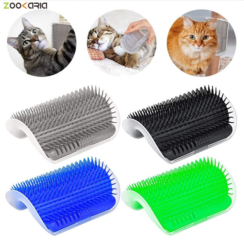 Cat Self Groomer With Catnip Soft Cats Wall Corner Massage Cat Comb Brush Rubs The Face With A Tickling Comb Pet Grooming Supply | TageUnlimited