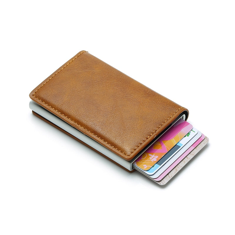 Credit Card Holder for Men Bank Cards Holders Leather RFID Wallet Mini Money Clips Business Luxury Women Small Purse | TageUnlimited