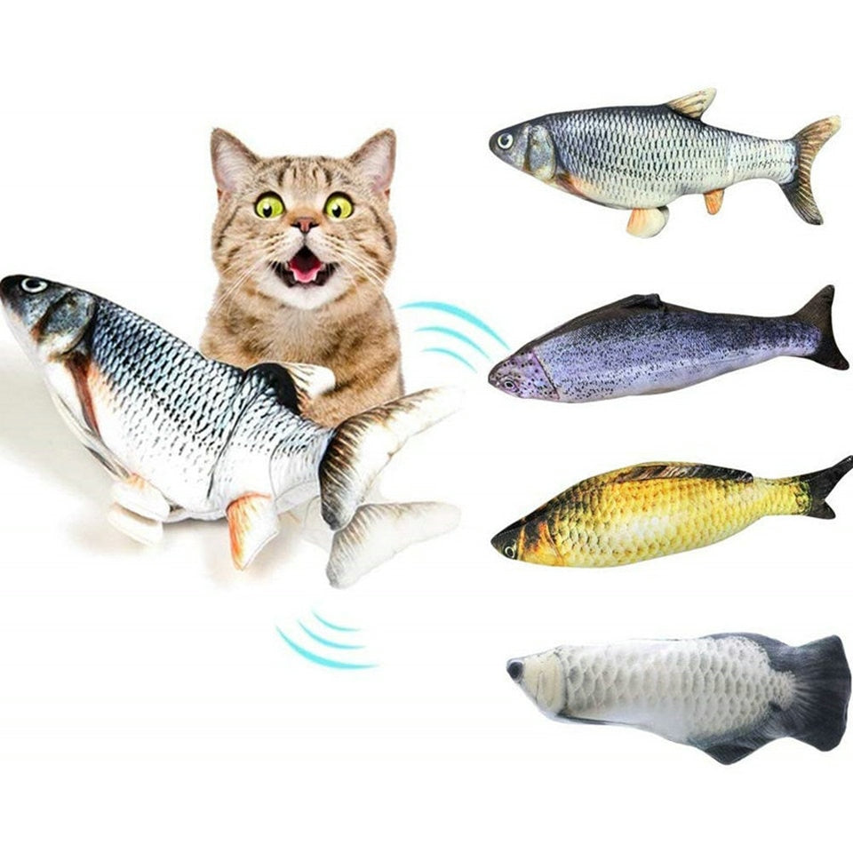 Cat Toys Electric Fish With USB Charging Built-In Lithium Battery Simulation Realistic Pet Molar Interactive Toys Pet Supplies | TageUnlimited