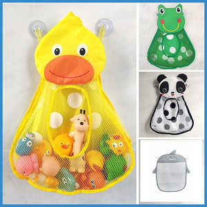Baby Bath Toys Cute Duck Frog Mesh Net Toy Storage Bag Strong Suction Cups Bath Game Bag Bathroom Organizer Water Toys for Kids | TageUnlimited