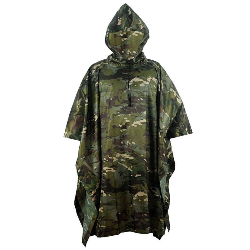 Impermeable Raincoat Poncho Outdoor Military Tactical Rainwear Camping Hiking Hunting Ghillie Suits Travel Umbrella Rain Gear | TageUnlimited