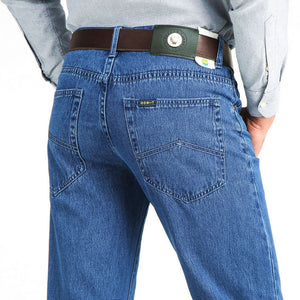 Loose Jeans Men Business Cotton Fabric Summer Classic Brand Straight Denim Pants for Male Casual Trousers Mens | TageUnlimited