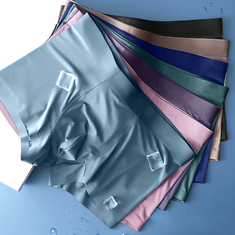 Men Boxers Men Underwear 3A Antibacterial Underpants ice silk Men Boxer Shorts Breathable Elastic Male Panties Plus Size L-4XL | TageUnlimited