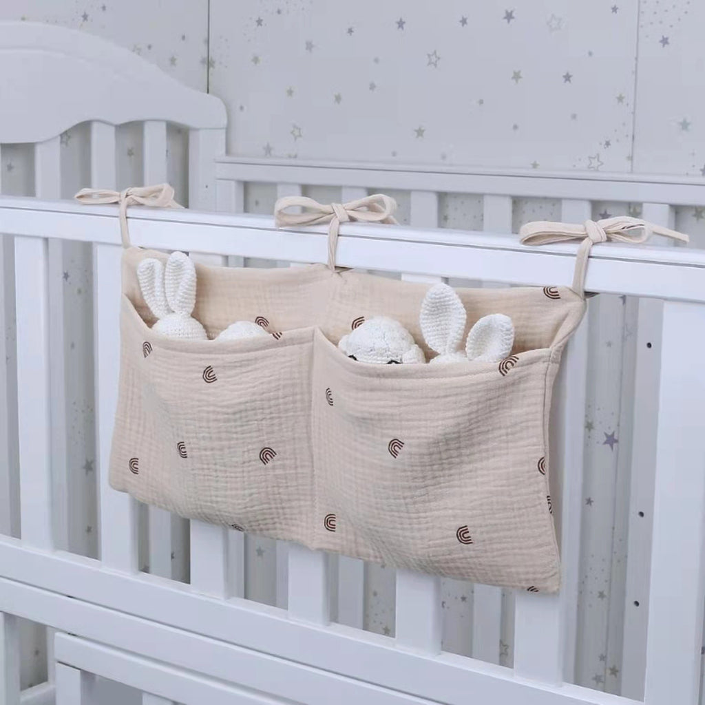 Portable Baby Crib Storage Bag Nappy Organizer Multifunctional Newborn Bed Headboard Diaper Bag for Kids Baby Items Bedding | TageUnlimited