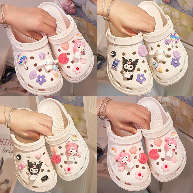 Sanrio Series Shoe Buckle Set PVC Decorations Clogs DIY Slippers Accessories Souvenir Fit Croc Charm Kids Girls Women X-mas Gift | TageUnlimited