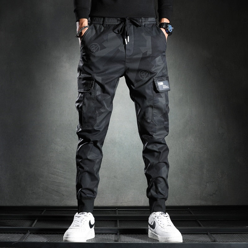 Sweatpants Men Camouflage Elasticity Military Cargo Pants Drawstring Multi Pockets Bottoms Casual Jogger Trousers | 0 | TageUnlimited