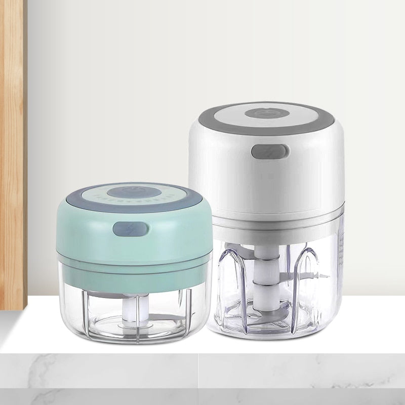 Mini Electric Garlic Grinder Chili Vegetable Chopper 100/250ML Wireless Portable Mixer Machine Crusher Kitchen Blender | TageUnlimited