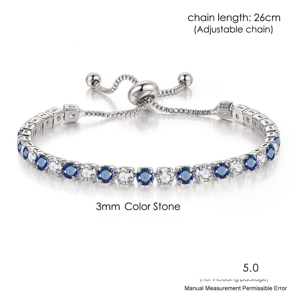 Adjustable Multicolor Tennis Bracelets For Women Ladies Wedding Rainbow Colorful Zircon Charm Bracelet Hand Chain Jewelry DZH043 | 0 | Tage-Active
