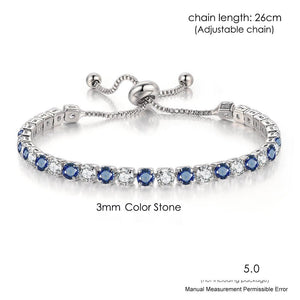 Adjustable Multicolor Tennis Bracelets For Women Ladies Wedding Rainbow Colorful Zircon Charm Bracelet Hand Chain Jewelry DZH043 | 0 | Tage-Active