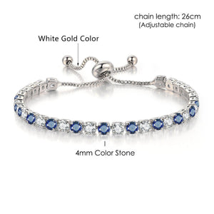 Adjustable Multicolor Tennis Bracelets For Women Ladies Wedding Rainbow Colorful Zircon Charm Bracelet Hand Chain Jewelry DZH043 | 0 | Tage-Active