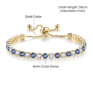 Adjustable Multicolor Tennis Bracelets For Women Ladies Wedding Rainbow Colorful Zircon Charm Bracelet Hand Chain Jewelry DZH043 | 0 | Tage-Active