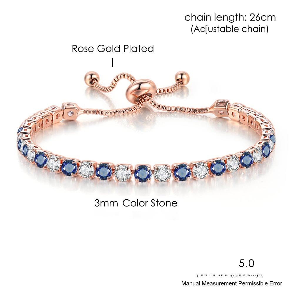 Adjustable Multicolor Tennis Bracelets For Women Ladies Wedding Rainbow Colorful Zircon Charm Bracelet Hand Chain Jewelry DZH043 | 0 | Tage-Active