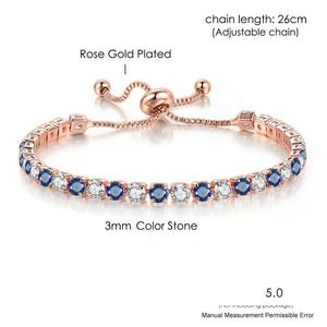 Adjustable Multicolor Tennis Bracelets For Women Ladies Wedding Rainbow Colorful Zircon Charm Bracelet Hand Chain Jewelry DZH043 | 0 | Tage-Active
