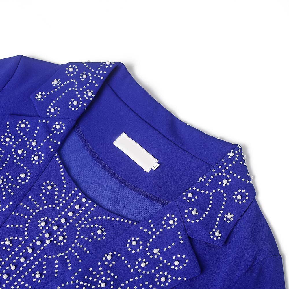 African Office Ladies Dresses for Women Round Neck Full Sleeve High Waisted Mermaid Bodycon Mid Calf Elegant Business Work Dress | 0 | TageUnlimited