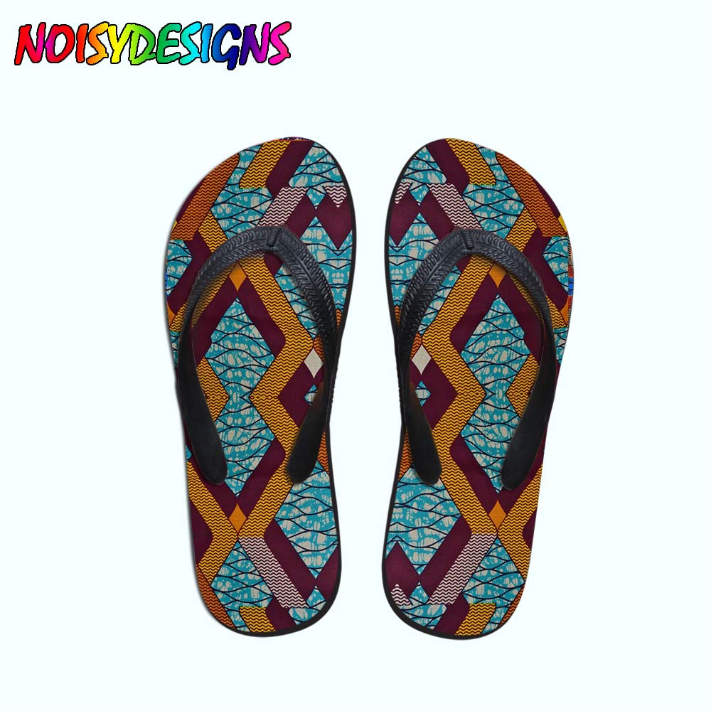 African Pattern Print Teenager Girls Flip Flops Women Casual Fashion House Slippers Slip-on Women flat Flip Flops Dropshipping | TageUnlimited